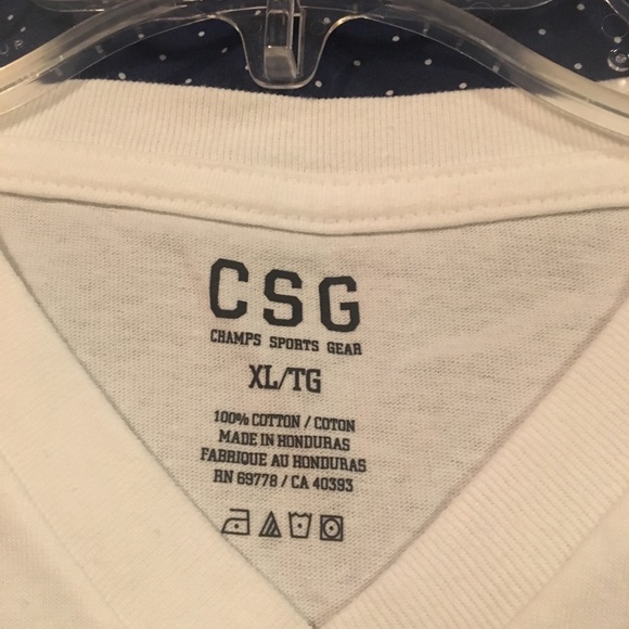 Men’s Champ Sports Gear XL white V- neck Tee NWT - Picture 5 of 5